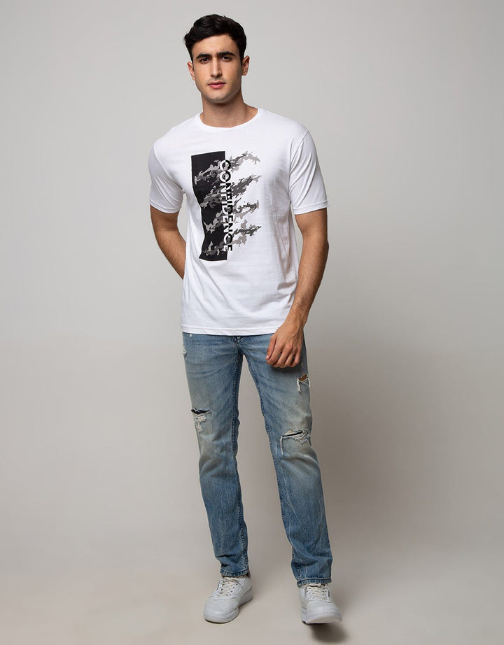 American Jeans Short Sleeve T-Shirt Print Camo Contem