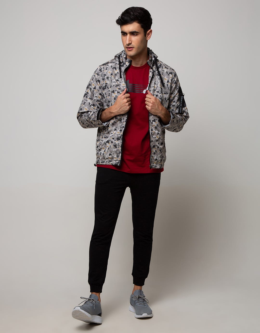 American Jeans Jacket Parasut Camo Fashion