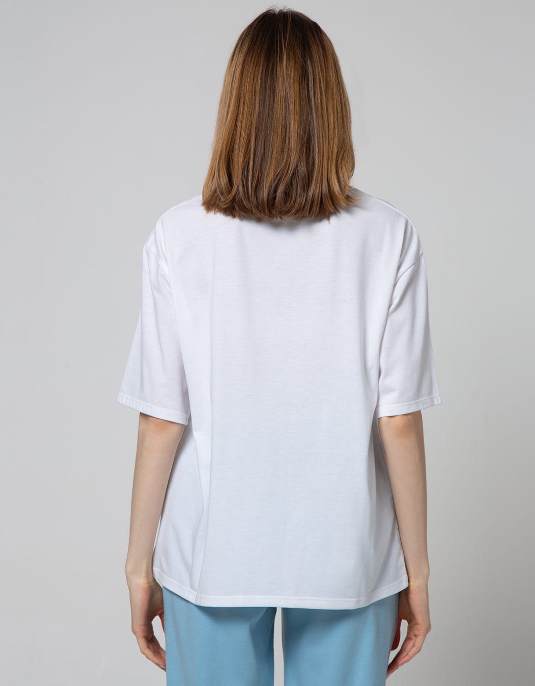 Details Short Sleeve T-Shirt With Wording