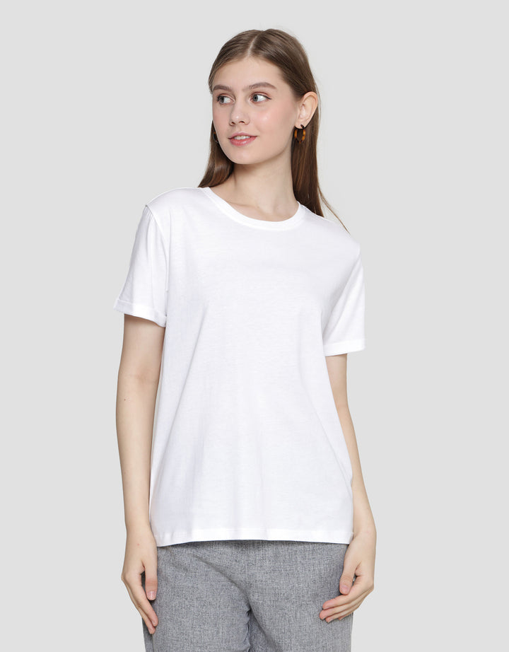 Connexion Enzim Tangan Roll Up Kaos Lengan Pendek Wanita