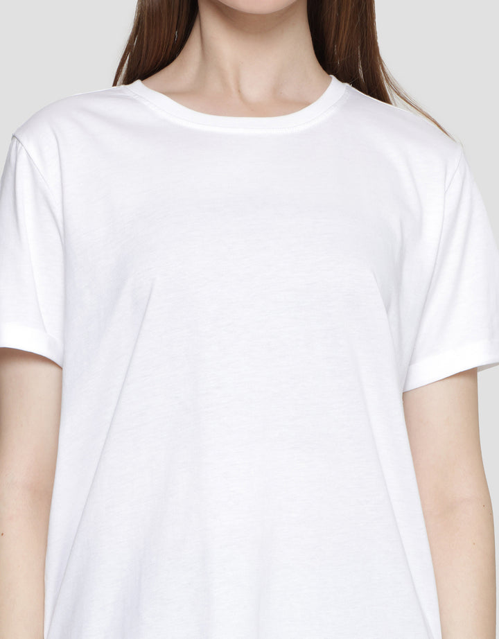 Connexion Enzim Tangan Roll Up Kaos Lengan Pendek Wanita