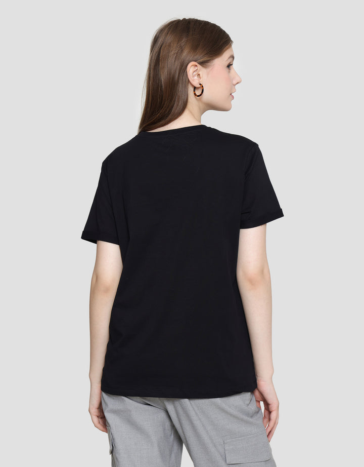 Connexion Enzim Tangan Roll Up Kaos Lengan Pendek Wanita