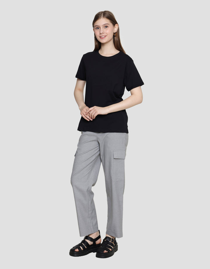 Connexion Enzim Tangan Roll Up Kaos Lengan Pendek Wanita