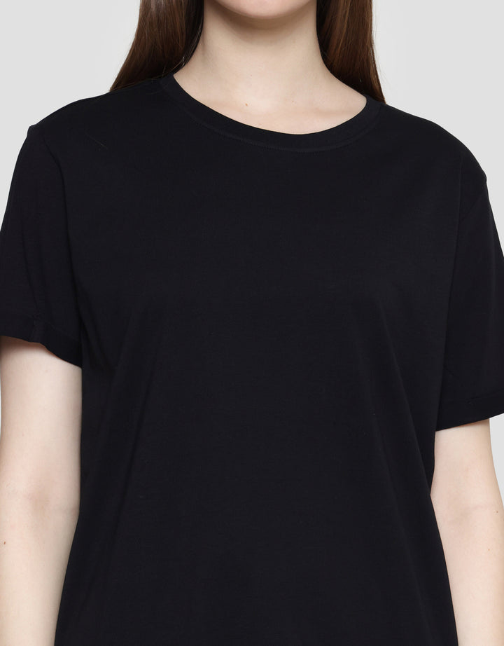 Connexion Enzim Tangan Roll Up Kaos Lengan Pendek Wanita
