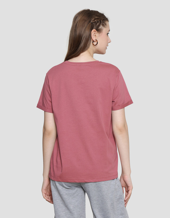 Connexion Enzim Tangan Roll Up Kaos Lengan Pendek Wanita
