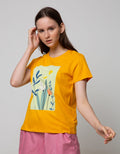Details Short Sleeve T-Shirt Photoprint Flower In Square Background