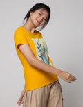Details Short Sleeve T-Shirt Photoprint Flower In Square Background