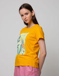 Details Short Sleeve T-Shirt Photoprint Flower In Square Background