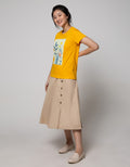 Details Short Sleeve T-Shirt Photoprint Flower In Square Background