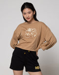 Details Sweatshirt With Modern Art Print