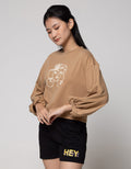 Details Sweatshirt With Modern Art Print