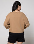Details Sweatshirt With Modern Art Print