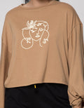Details Sweatshirt With Modern Art Print