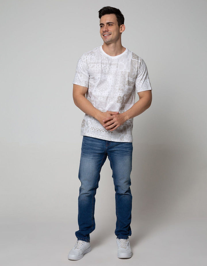 T Zone Short Sleeve T-Shirt Batik Fullprint 1
