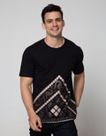 T Zone Short Sleeve T-Shirt Batik Print Sleeve 1