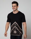 T Zone Short Sleeve T-Shirt Batik Print Sleeve 1