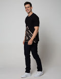T Zone Short Sleeve T-Shirt Batik Print Sleeve 1