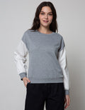 Details Sweatshirt With Combo Fabric
