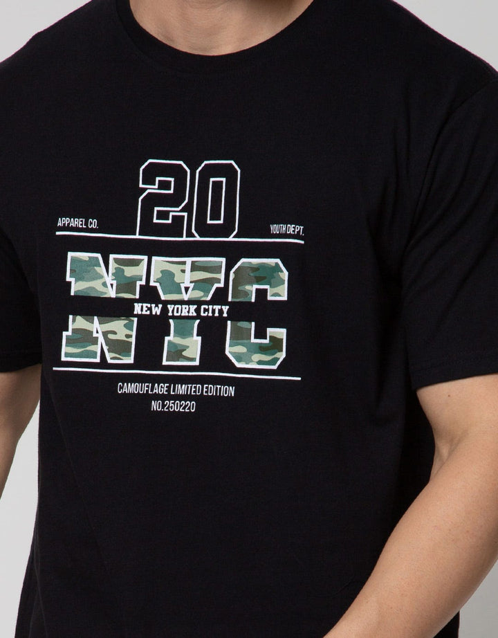 T Zone Short Sleeve Tshirt Print Army Coll