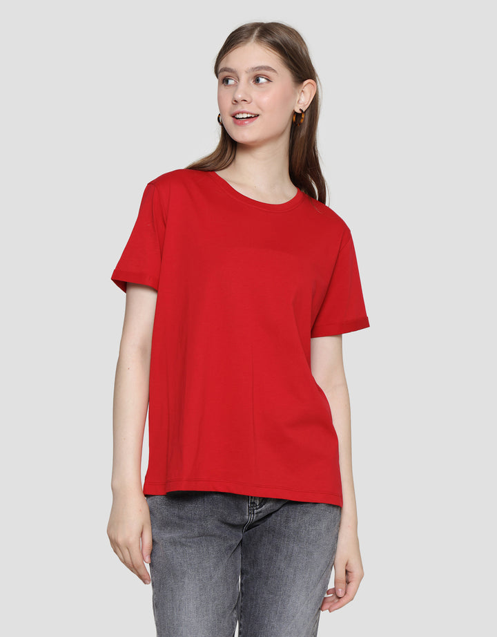Connexion Enzim Tangan Roll Up Kaos Lengan Pendek Wanita