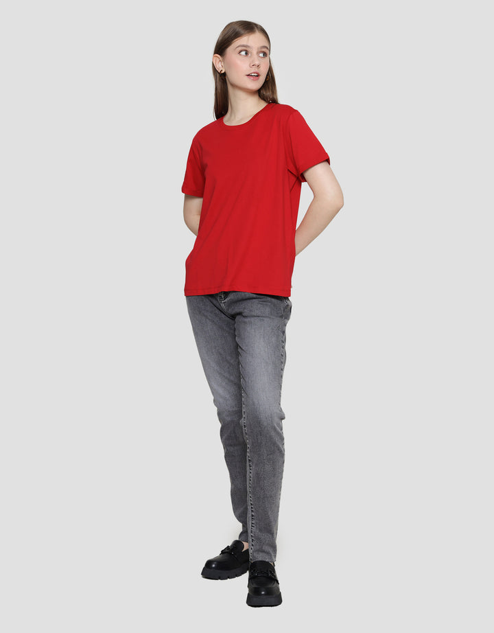 Connexion Enzim Tangan Roll Up Kaos Lengan Pendek Wanita