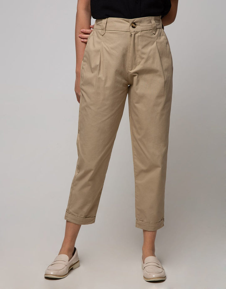 Details Long Pants Tappered With Button