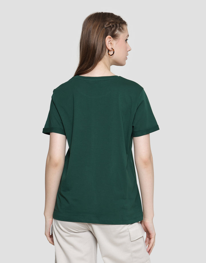 Connexion Enzim Tangan Roll Up Kaos Lengan Pendek Wanita