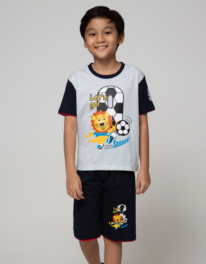 Little M Top - Bottom Set Reg Animal Aplikasi Bordir