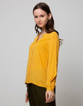 Connexion Long Sleeve Blouse Rayon Crinkle With Lace
