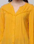 Connexion Long Sleeve Blouse Rayon Crinkle With Lace