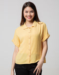 Connexion Short Sleeve Shirt Poly Texture With Horn Button