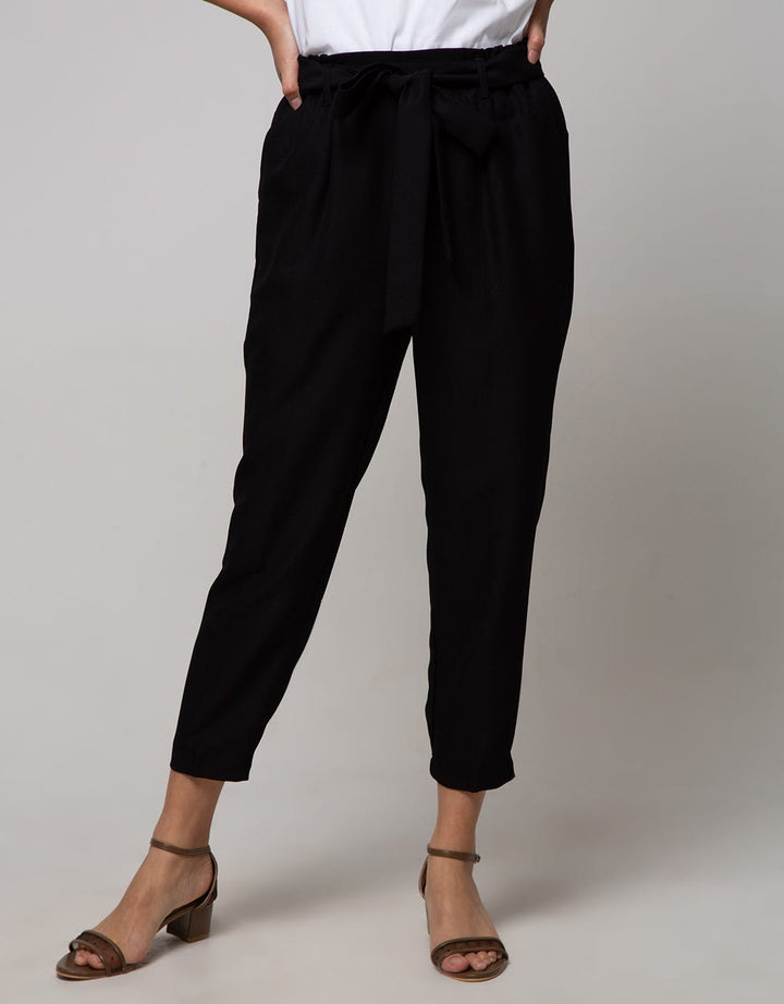 Connexion Ankle Pants With Half Elastic Hem Bottom