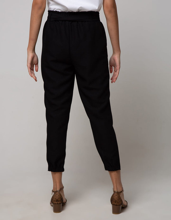 Connexion Ankle Pants With Half Elastic Hem Bottom