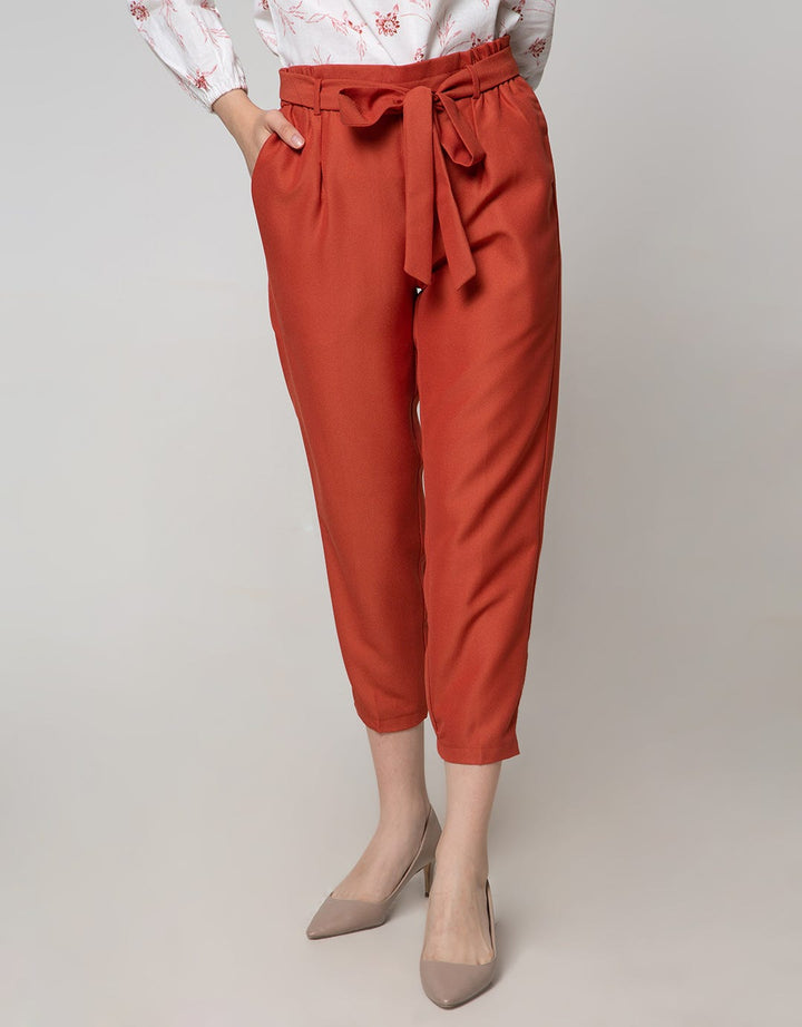 Connexion Ankle Pants With Half Elastic Hem Bottom