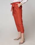 Connexion Ankle Pants With Half Elastic Hem Bottom