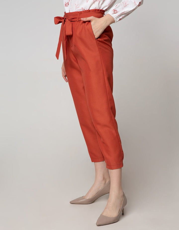 Connexion Ankle Pants With Half Elastic Hem Bottom