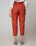 Connexion Ankle Pants With Half Elastic Hem Bottom