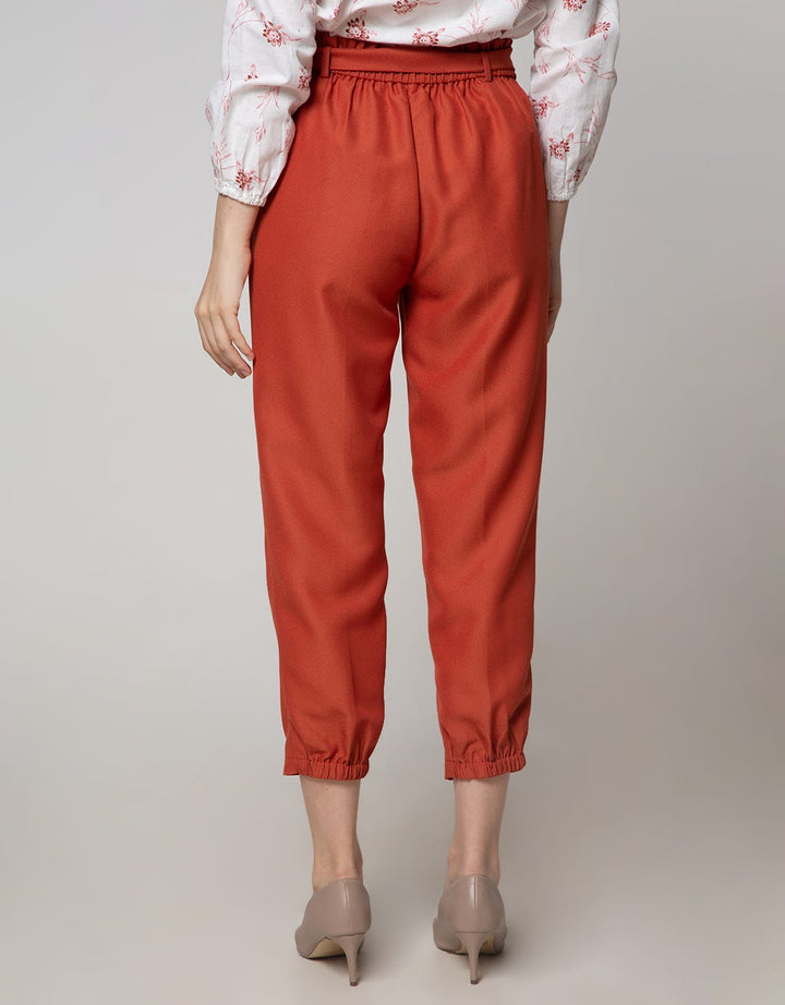 Connexion Ankle Pants With Half Elastic Hem Bottom