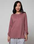 Connexion Long Sleeve T-Shirt Hanley Kulit Jeruk