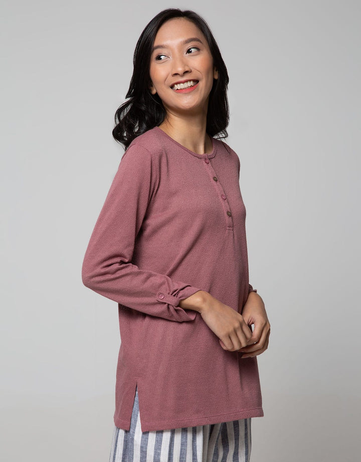 Connexion Long Sleeve T-Shirt Hanley Kulit Jeruk