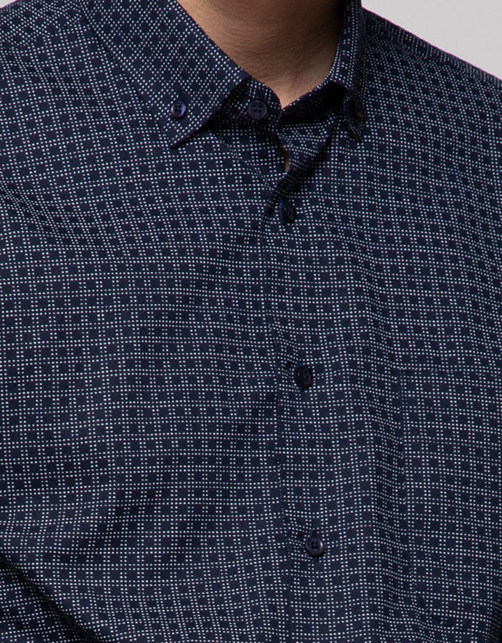 Cole Long Sleeve Shirt Print Us Slim Button Down