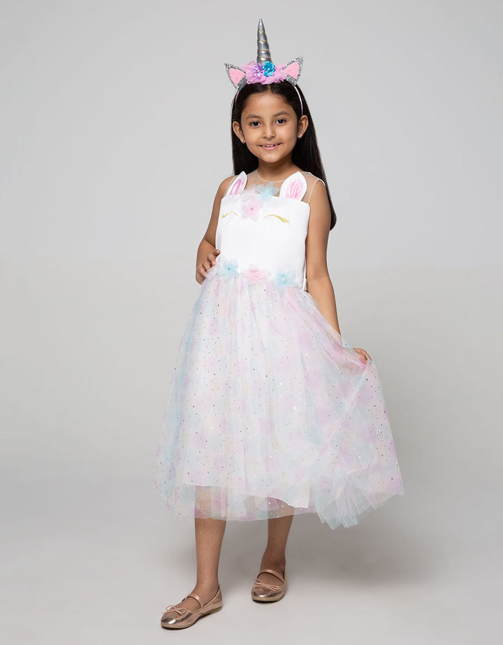 Princessa Flami Dress Anak Unicorn Flower