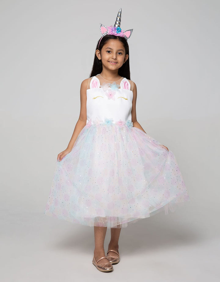 Princessa Flami Dress Anak Unicorn Flower