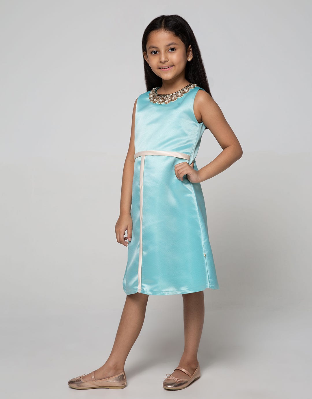 Princessa Flami Satin Children's Dress