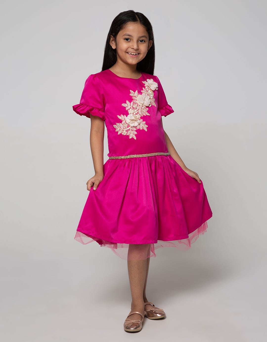 Princessa Flami Satin Children's Dress