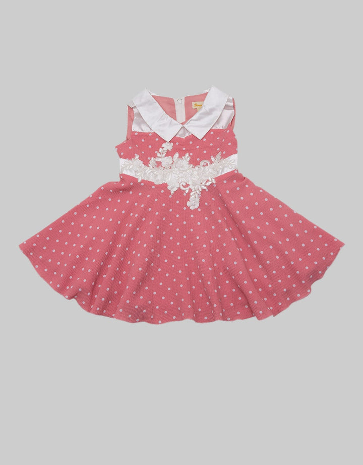 Princessa Flami Dress Baby Polkadot Collar