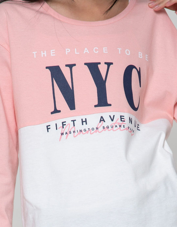 Nevada Long Sleeve T-Shirt Cut And Sewn Nyc Print