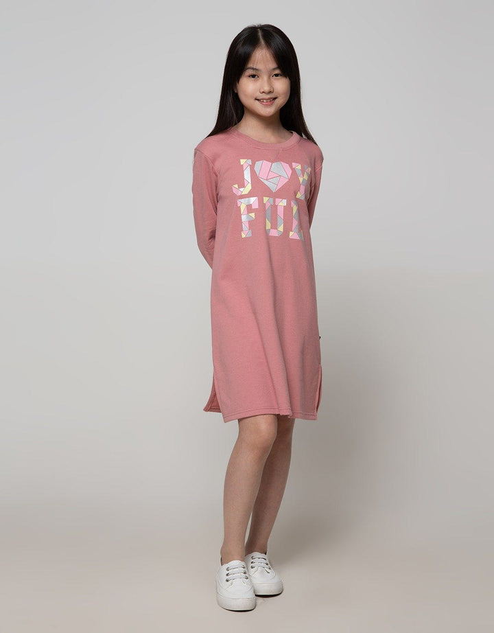 Nevada Long Sleeve Midi Dress Joyfull Silver Foil