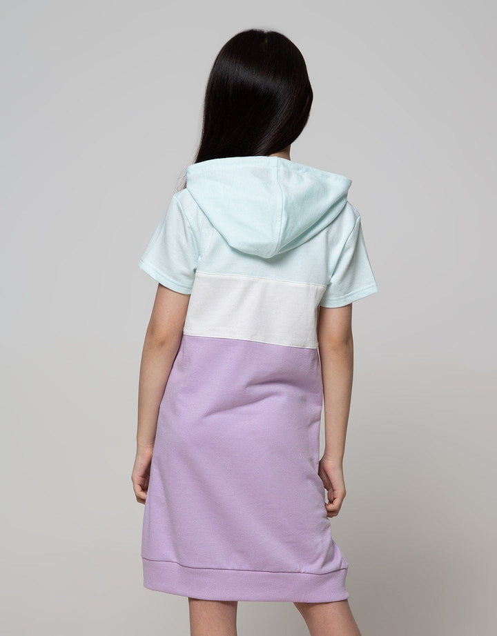 Nevada Short Sleeve Midi Dress Bordie With Hoodie