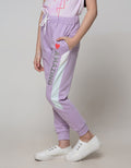 Nevada Jogger Knit Foil Love Side Cut And Sewn